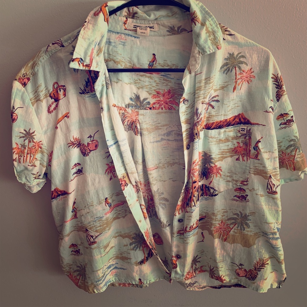 Billabong Hula Hutton up crop top M